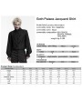 Punk Rave Black Gothic Retro Palace Lantern Sleeve Jacquard Shirt for Men