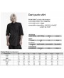 Punk Rave Black Gothic Dark Punk Asymmetric Placket Shirt for Men