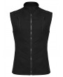 Punk Rave Black Gothic Cyberpunk Rivets Zipper Vest for Men