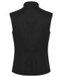Punk Rave Black Gothic Cyberpunk Rivets Zipper Vest for Men
