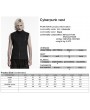 Punk Rave Black Gothic Cyberpunk Rivets Zipper Vest for Men