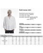Punk Rave White Gothic Retro Embroidered Loose Puff Sleeve Shirt for Men