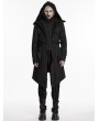 Punk Rave Black Gothic Punk Warrior Hooded Jacket for Men