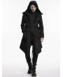 Punk Rave Black Gothic Punk Warrior Hooded Jacket for Men