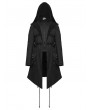 Punk Rave Black Gothic Punk Warrior Hooded Jacket for Men