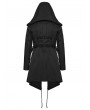 Punk Rave Black Gothic Punk Warrior Hooded Jacket for Men
