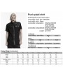 Punk Rave Black Gothic Punk Plaid Leather Patch Shirt for Men