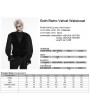 Punk Rave Black Gothic Retro Patterned Velvet Waistcoat for Men