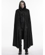 Punk Rave Black Gothic Night Bat Wing Hooded Cloak for Men