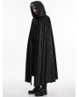 Punk Rave Black Gothic Night Bat Wing Hooded Cloak for Men