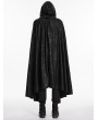Punk Rave Black Gothic Night Bat Wing Hooded Cloak for Men