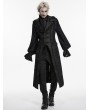 Punk Rave Black Gothic Drama Lapel Collar Long Vest for Men