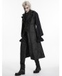 Punk Rave Black Gothic Drama Lapel Collar Long Vest for Men