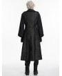 Punk Rave Black Gothic Drama Lapel Collar Long Vest for Men