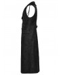 Punk Rave Black Gothic Drama Lapel Collar Long Vest for Men