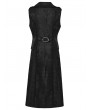 Punk Rave Black Gothic Drama Lapel Collar Long Vest for Men
