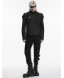 Punk Rave Black Gothic Punk Functional Future Armor Coat for Men