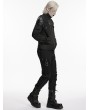 Punk Rave Black Gothic Punk Functional Future Armor Coat for Men