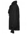 Punk Rave Black Gothic Ruffled Bow Tie Pullover Shirt for Men