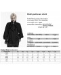 Punk Rave Black Gothic Ruffled Bow Tie Pullover Shirt for Men