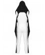Punk Rave Black Wasteland Gothic Hooded Irregular Cape Vest for Men