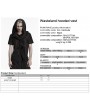 Punk Rave Black Wasteland Gothic Hooded Irregular Cape Vest for Men