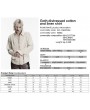 Punk Rave Ivory Retro Gothic Distressed Lace-Up Shirt for Men