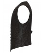 Punk Rave Black and Coffee Gothic Retro Jacquard Waistcoat for Men