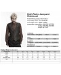 Punk Rave Black and Coffee Gothic Retro Jacquard Waistcoat for Men