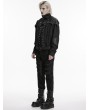 Punk Rave Black Gothic Punk Military Style Short Jacket for Men