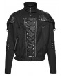 Punk Rave Black Gothic Punk Military Style Short Jacket for Men