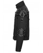 Punk Rave Black Gothic Punk Military Style Short Jacket for Men