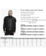 Punk Rave Black Gothic Punk Military Style Short Jacket for Men