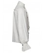 Punk Rave White Retro Gothic Jacquard Men's Shirt with Detachable Bowtie