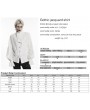 Punk Rave White Retro Gothic Jacquard Men's Shirt with Detachable Bowtie