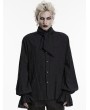 Punk Rave Black Retro Gothic Jacquard Men's Shirt with Detachable Bowtie
