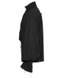 Punk Rave Black Retro Gothic Jacquard Men's Shirt with Detachable Bowtie