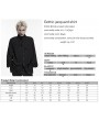 Punk Rave Black Retro Gothic Jacquard Men's Shirt with Detachable Bowtie
