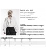 Punk Rave White Gothic Retro Ruffles Lace-Up Collar Shirt for Men