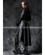 Dark in Love Black Gothic Leather Dovetail Robe Jacket with Eyelets Cap