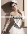 White Lace Burlesque Overbust Corset