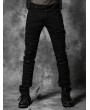 Punk Rave  Black Gothic Punk Rivets Pants for Men