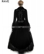 Punk Rave Vintage Black Velvet Gothic Long Coat for Women