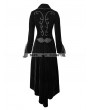 Punk Rave Vintage Black Velvet Gothic Long Coat for Women