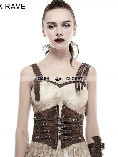 Punk Rave Coffee Buckle Loops Steampunk Girdle