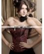 Wine Red Pattern Fashion Overbust Corset