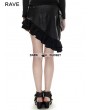 Punk Rave Black Steampunk Flounce Skirt