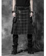 Punk Rave Plaid Gothic Punk Skirt for Men