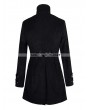 Devil Fashion Black Double-Breasted Gothic Palace Style Coat for Men
