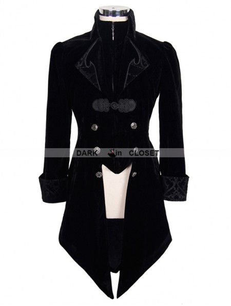 Devil Fashion Black Vintage Gothic Swallow Tail Jacket for Men ...
